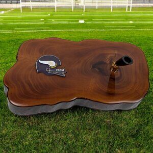 Custom Minnesota Vikings NFL Wooden‎ Wood Desk Pen Holder 8.5x5in